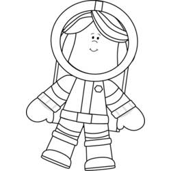 Disegno da colorare: Astronauta (Carriere e Professioni) #87732 - Pagine da Colorare Stampabili Gratuite