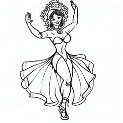 Disegni da colorare: Ballerino di Samba Brasiliano - Pagine da Colorare Stampabili Gratuite