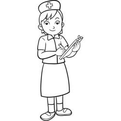 Disegni da colorare: Infermiera - Pagine da Colorare Stampabili Gratuite