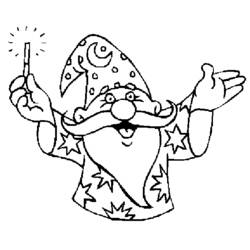 Disegni da colorare: Mago - Pagine da Colorare Stampabili Gratuite