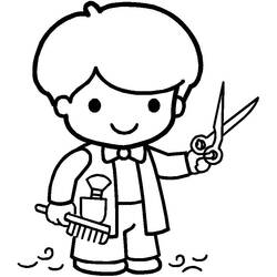 Disegni da colorare: Parrucchiere - Pagine da Colorare Stampabili Gratuite