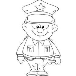 Disegni da colorare: Poliziotto - Pagine da Colorare Stampabili Gratuite