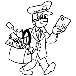 Disegni da colorare: Postino - Pagine da Colorare Stampabili Gratuite