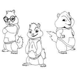 Disegno da colorare: Alvin e the Chipmunks (Cartoni Animati e Serie Animate) #128241 - Pagine da Colorare Stampabili Gratuite