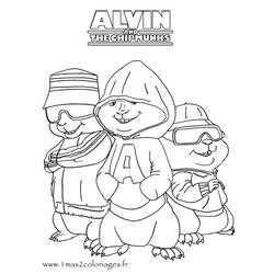 Disegno da colorare: Alvin e the Chipmunks (Cartoni Animati e Serie Animate) #128248 - Pagine da Colorare Stampabili Gratuite