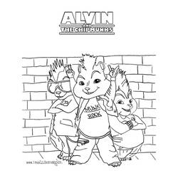 Disegno da colorare: Alvin e the Chipmunks (Cartoni Animati e Serie Animate) #128263 - Pagine da Colorare Stampabili Gratuite