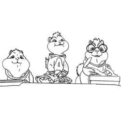 Disegno da colorare: Alvin e the Chipmunks (Cartoni Animati e Serie Animate) #128276 - Pagine da Colorare Stampabili Gratuite