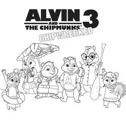 Disegno da colorare: Alvin e the Chipmunks (Cartoni Animati e Serie Animate) #128338 - Pagine da Colorare Stampabili Gratuite