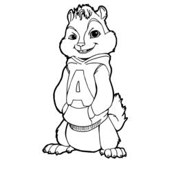 Disegno da colorare: Alvin e the Chipmunks (Cartoni Animati e Serie Animate) #128437 - Pagine da Colorare Stampabili Gratuite