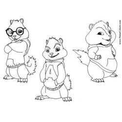 Disegni da colorare: Alvin e the Chipmunks - Pagine da Colorare Stampabili Gratuite
