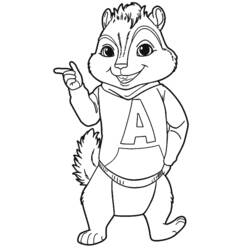 Disegno da colorare: Alvin e the Chipmunks (Cartoni Animati e Serie Animate) #128462 - Pagine da Colorare Stampabili Gratuite