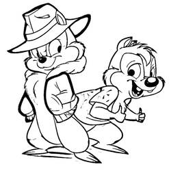 Disegni da colorare: Chip e Dale for Kids - Pagine da Colorare Stampabili Gratuite