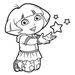 Disegni da colorare: Dora l'Esploratrice - Pagine da Colorare Stampabili Gratuite