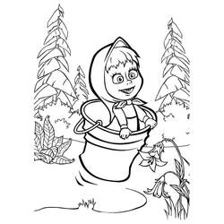 Disegni da colorare: Masha e the Bear - Pagine da Colorare Stampabili Gratuite