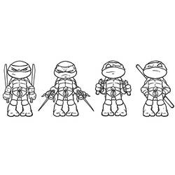 Disegni da colorare: Ninja Turtle - Pagine da Colorare Stampabili Gratuite