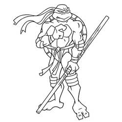 Disegno da colorare: Ninja Turtle (Cartoni Animati e Serie Animate) #183746 - Pagine da Colorare Stampabili Gratuite