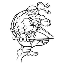 Disegno da colorare: Ninja Turtle (Cartoni Animati e Serie Animate) #183767 - Pagine da Colorare Stampabili Gratuite