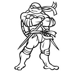 Disegno da colorare: Ninja Turtle (Cartoni Animati e Serie Animate) #183768 - Pagine da Colorare Stampabili Gratuite