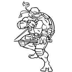 Disegno da colorare: Ninja Turtle (Cartoni Animati e Serie Animate) #183770 - Pagine da Colorare Stampabili Gratuite