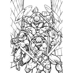 Disegno da colorare: Ninja Turtle (Cartoni Animati e Serie Animate) #183777 - Pagine da Colorare Stampabili Gratuite