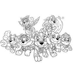 Disegni da colorare: Paw Patrol Super Pups - Pagine da Colorare Stampabili Gratuite