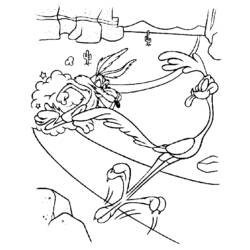 Disegno da colorare: Road Runner e Wile E. Coyote (Cartoni Animati e Serie Animate) #47271 - Pagine da Colorare Stampabili Gratuite