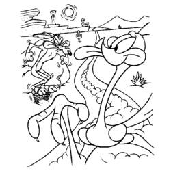 Disegno da colorare: Road Runner e Wile E. Coyote (Cartoni Animati e Serie Animate) #47297 - Pagine da Colorare Stampabili Gratuite