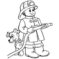 Disegni da colorare: Sam il Pompiere - Pagine da Colorare Stampabili Gratuite