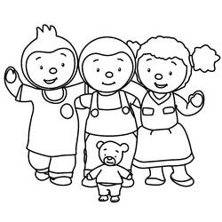 Disegni da colorare: Tchoupi e Doudou - Pagine da Colorare Stampabili Gratuite