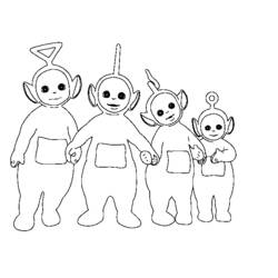 Disegni da colorare: Teletubbies - Pagine da Colorare Stampabili Gratuite