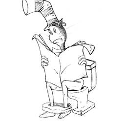 Disegno da colorare: The Cat in the Hat (Cartoni Animati e Serie Animate) #220519 - Pagine da Colorare Stampabili Gratuite