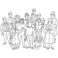 Disegni da colorare: Tintin - Pagine da Colorare Stampabili Gratuite