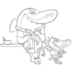 Disegno da colorare: Zig e Sharko (Cartoni Animati e Serie Animate) #182417 - Pagine da Colorare Stampabili Gratuite