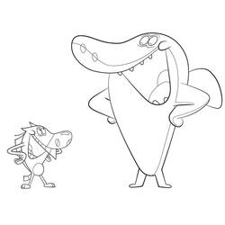 Disegno da colorare: Zig e Sharko (Cartoni Animati e Serie Animate) #182436 - Pagine da Colorare Stampabili Gratuite