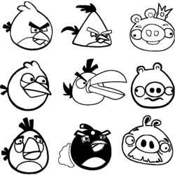Disegno da colorare: Angry Birds (Cartoni animati) #25015 - Pagine da Colorare Stampabili Gratuite