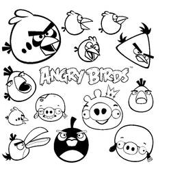 Disegne da colorare: Angry Birds - Pagine da Colorare Stampabili Gratuite