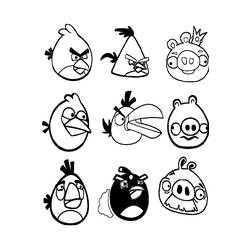 Disegno da colorare: Angry Birds (Cartoni animati) #25106 - Pagine da Colorare Stampabili Gratuite