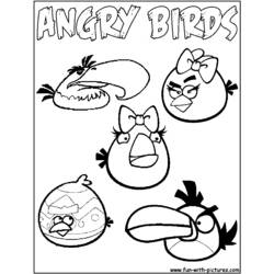Disegno da colorare: Angry Birds (Cartoni animati) #25127 - Pagine da Colorare Stampabili Gratuite