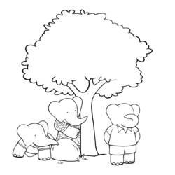 Disegno da colorare: babar (Cartoni animati) #27889 - Pagine da Colorare Stampabili Gratuite