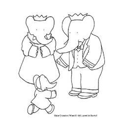 Disegno da colorare: babar (Cartoni animati) #27924 - Pagine da Colorare Stampabili Gratuite