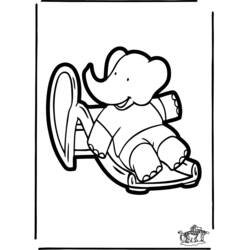 Disegno da colorare: babar (Cartoni animati) #27956 - Pagine da Colorare Stampabili Gratuite