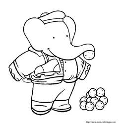 Disegno da colorare: babar (Cartoni animati) #27967 - Pagine da Colorare Stampabili Gratuite