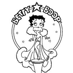 Disegno da colorare: Betty Boop (Cartoni animati) #25915 - Pagine da Colorare Stampabili Gratuite