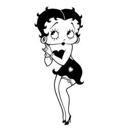 Disegno da colorare: Betty Boop (Cartoni animati) #25925 - Pagine da Colorare Stampabili Gratuite
