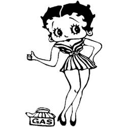 Disegno da colorare: Betty Boop (Cartoni animati) #25934 - Pagine da Colorare Stampabili Gratuite