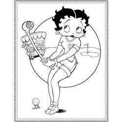 Disegno da colorare: Betty Boop (Cartoni animati) #25938 - Pagine da Colorare Stampabili Gratuite