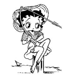 Disegno da colorare: Betty Boop (Cartoni animati) #25939 - Pagine da Colorare Stampabili Gratuite