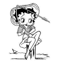 Disegno da colorare: Betty Boop (Cartoni animati) #25965 - Pagine da Colorare Stampabili Gratuite