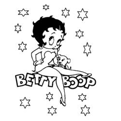 Disegno da colorare: Betty Boop (Cartoni animati) #25974 - Pagine da Colorare Stampabili Gratuite