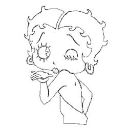 Disegno da colorare: Betty Boop (Cartoni animati) #25999 - Pagine da Colorare Stampabili Gratuite